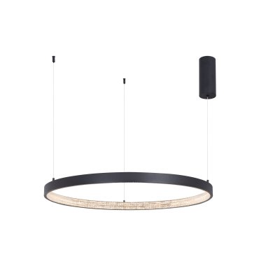 Nova Luce Preston - lampe suspendue - Ø 80 x 120 cm - 50W LED dimmable inclus - sand black