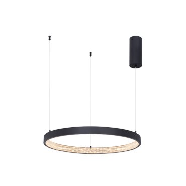 Nova Luce Preston - lampe suspendue - Ø 60 x 120 cm - 37W LED dimmable inclus - sand black