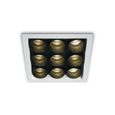 ONE Light Dark Light Tubes - spot à encastrer - 107 x 107 mm, 96 x 96 mm taille d'encastrement - 22W LED inclus - blanc