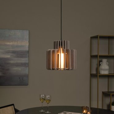 Lucide Rollo - lampe suspendue - Ø 31 x 150 cm - taupe