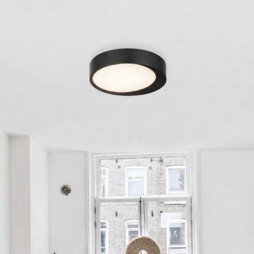 Nova Luce Oby - plafonnier - Ø 60 x 12 cm - 60W LED dimmable inclus - noir sable