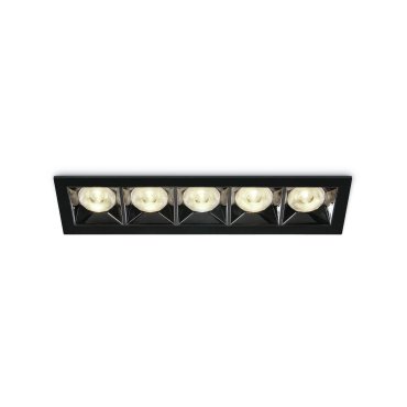 ONE Light Mirror Square Boxes - spot encastré - 207 x 54 mm, 200 x 45 mm taille d'encastrement - 20W LED inclus - noir