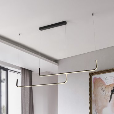 Nova Luce Strita - lampe suspendue - 150 x 120 cm - 40W dimmable LED inclus  - noir sablé