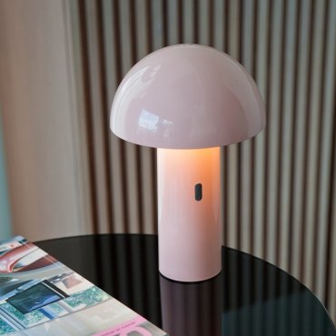 New Garden Enoki - lampe de table rechargeable par câble USB - 16,5 x 25,5 cm - IP44 - blanc