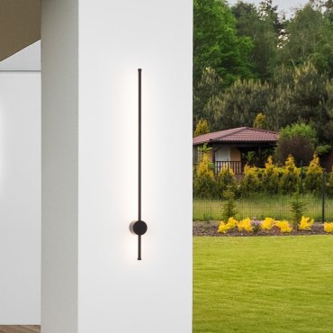 Nova Luce Ridge - applique murale extérieure - 1,6 x 97 cm - 19W LED inclus - IP65 - noir sablé