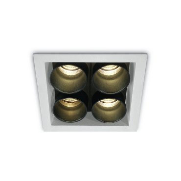 ONE Light Tubes de lumière foncée - spot encastré - 77 x 77 mm, 68 x 68 mm taille d'encastrement - 10W LED inclus - blanc