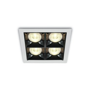 ONE Light Mirror Square Boxes - spot encastré - 93 x 93 mm, 85 x 85 mm taille d'encastrement - 16W LED inclus - blanc