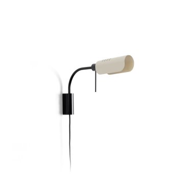Faro Martinica S - applique murale avec interrupteur - 47,2 x 8 cm - noire et beige
