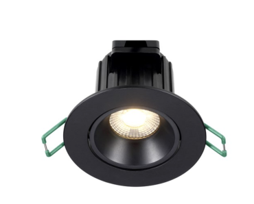 Sylvania Start Spot - spot encastré - Ø 86 mm, 72 mm encastré - 9W LED dimmable inclus - IP44 - 2700K - noir
