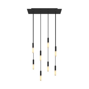 Creative Cables - lampe suspendue 8L - 67,5 x 130 cm - noir