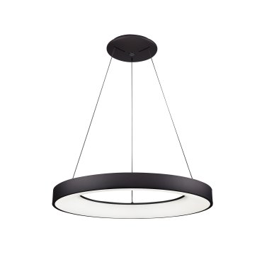 Nova Luce Rando Smart - lampe suspendue - Ø 60 x 120 cm - 50W LED dimmable inclus - Tuya - noir sable