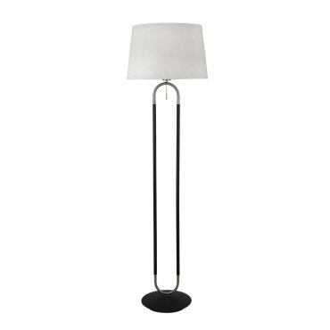 Searchlight Jazz - lampadaire - Ø 45 x 161 cm - noir mat, blanc et argent satiné