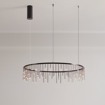 Nova Luce Stellar - lampe suspendue - Ø 80 x 150 cm - 31W dimmable LED inclus - noir chromé
