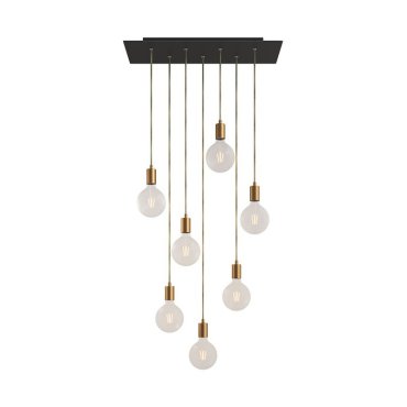Creative Cables - lampe suspendue 7L - 67,5 x 130 cm - noir