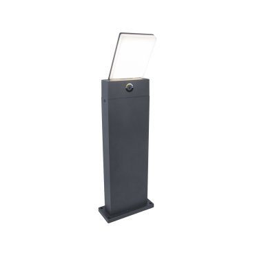 Lutec Pano - lampe de jardin - 20 x 15,6 x 63,5 cm - 17,5W LED inclus - IP54 - gris foncé