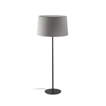 Faro Windsor - lampadaire - Ø 64 x 160 x 37,5 cm - noir mat et gris
