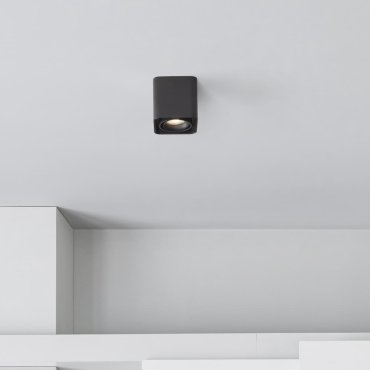 Nova Luce Nami - spot en saillie - 11 x 11 x 10 cm - noir