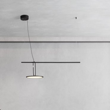 Nova Luce Gea - lampe suspendue - 100 x 180 x 30 cm - 22W LED inclus - noir sablé
