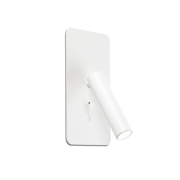 Faro Suau - applique murale encastrée avec interrupteur - 9,5 x 17 cm - LED 3W incl. - blanc mat