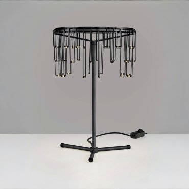 Nova Luce Stellar - lampe à poser - Ø 30 x 45 cm - 14W dimmable LED inclus - noir chromé