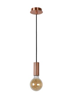 MODÈLE D’EXPOSITION - Lucide Droopy - lampe suspendue - Ø 4,5 x 151 cm - 4W dimmable LED exclus - copper