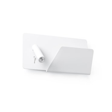 Faro Suau Right - applique murale avec interrupteur et port USB - 28 x 12 x 15,5 cm - 3W LED inclus - blanc mat