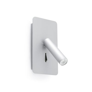 Faro Suau - applique murale avec interrupteur - 9,5 x 14 x 17 cm - 3W LED inclus - argenté