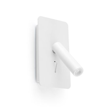 Faro Suau - applique murale avec interrupteur - 9,5 x 14 x 17 cm - 3W LED inclus - blanc mat