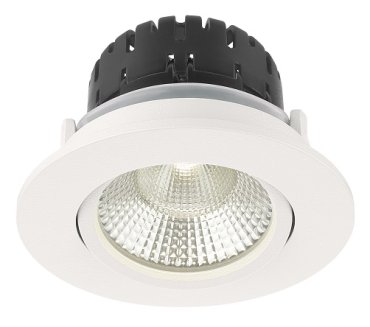 Artdelight Austin - spot à encastrer - Ø 85 mm, Ø 68 mm à encastrer - 6W LED dimmable inclus - blanc