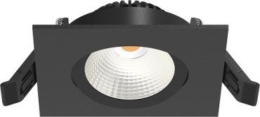 Artdelight Dublin - spot encastré - 83 x 83 mm, Ø 68 mm encastré - 6W LED dimmable inclus - noir