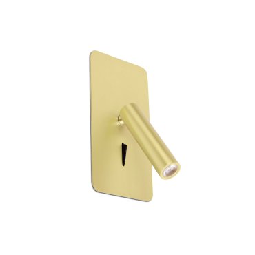 Faro Suau - applique encastrée avec interrupteur - 9,5 x 17 cm - LED 3W incluse - doré satiné
