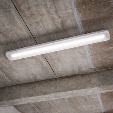 Nordlux Works LED Batten - 65,3 cm - 1x 10W LED inclus - IP65 - gris