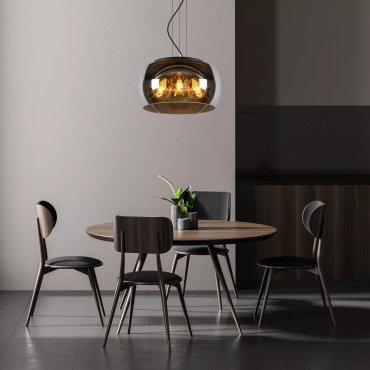 Lucide Olivia - lampe suspendue - Ø 40 x 156 cm - fumé