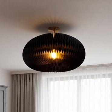 Lucide Armoni - plafonnier - Ø 52 x 26 cm - noir