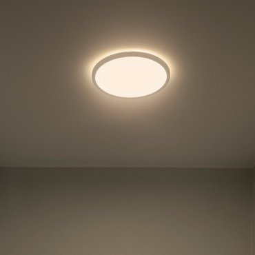 Nordlux Oja - plafonnier - Ø 29,4 x 2,3 cm - 3 niveaux de gradation (2700K) - 18W LED inclus - blanc