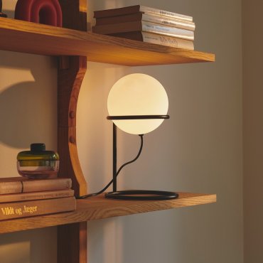 Nordlux Wilson - lampe à poser - Ø 18 x 31 cm - noir et blanc