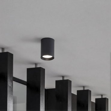 Nova Luce Dara - plafonnier extérieur - Ø 8 x 11 cm - 9W LED inclus - IP54 - anthracite foncé