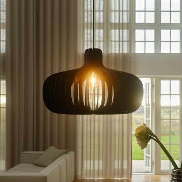 Nordlux Hazo 65 - lampe suspendue - Ø 65,5 x 243 cm - noir