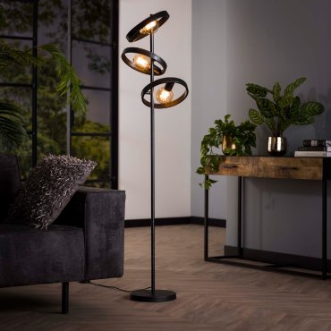 Vico Hover - lampadaire 3L - 40 x 40 x 155 cm - anthracite