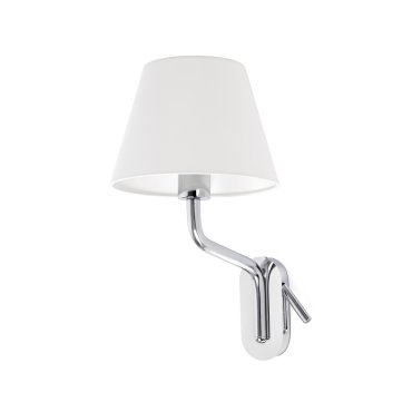 Faro Eterna Left - applique murale - 21,5 x 20 x 16 cm - 1W LED inclus - blanc et chrome