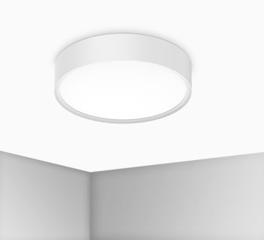 Century Italia Blanca Luxe - plafonnier - Ø 40 x 7 cm - 24W LED inclus - blanc