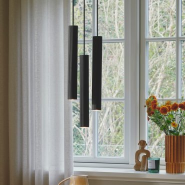 Nordlux Vico 3 roundel - lampe suspendue - Ø 22 x 176 cm - noir