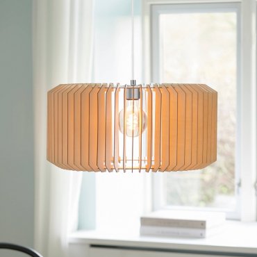 Nordlux Asti - lampe suspendue - Ø 50 x 225 cm - bois