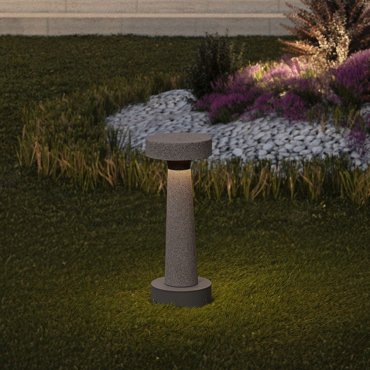 Nova Luce Cram - lampe de jardin - Ø 11,5 x 30 cm - 5W LED inclus - IP65 - gris