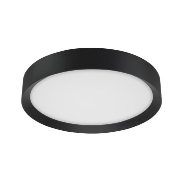 Nova Luce Luton - plafonnier - Ø 55 x 8,5 cm - 47W LED inclus - noir sable et blanc mat