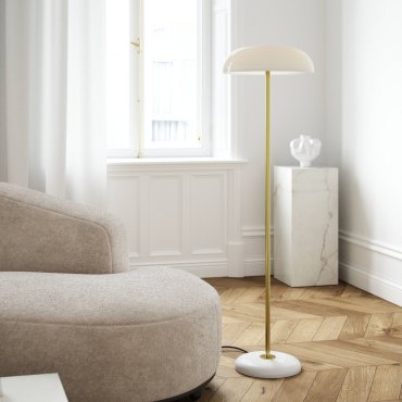 Design For The People Glossy - lampadaire - Ø 40 x 143 cm - blanc