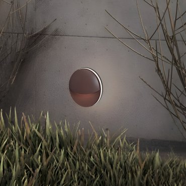 Nova Luce Pan - applique murale extérieure - Ø 15 x 7 cm - 9W LED inclus - IP54 - corten