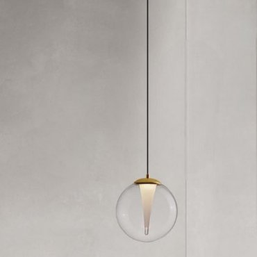 Nova Luce Galeo - lampe suspendue - Ø 22 x 209 cm - 7W dimmable LED inclus - or sablé