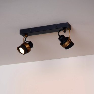 Lucide Tundran - spot en saillie 2L - 28 x 10 x 15,5 cm - noir