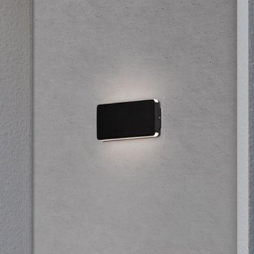 Nova Luce Artu - applique murale extérieure - 17,5 x 9,5 x 3 cm - 10W LED inclus - IP65 - noir sablé
